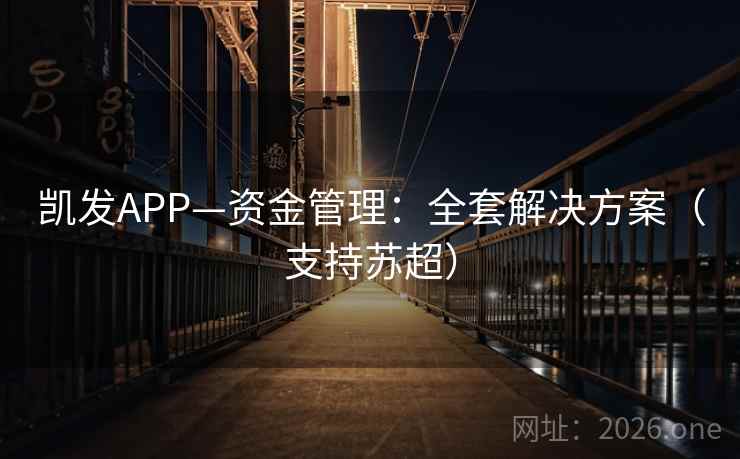 凯发APP—资金管理：全套解决方案（支持苏超）